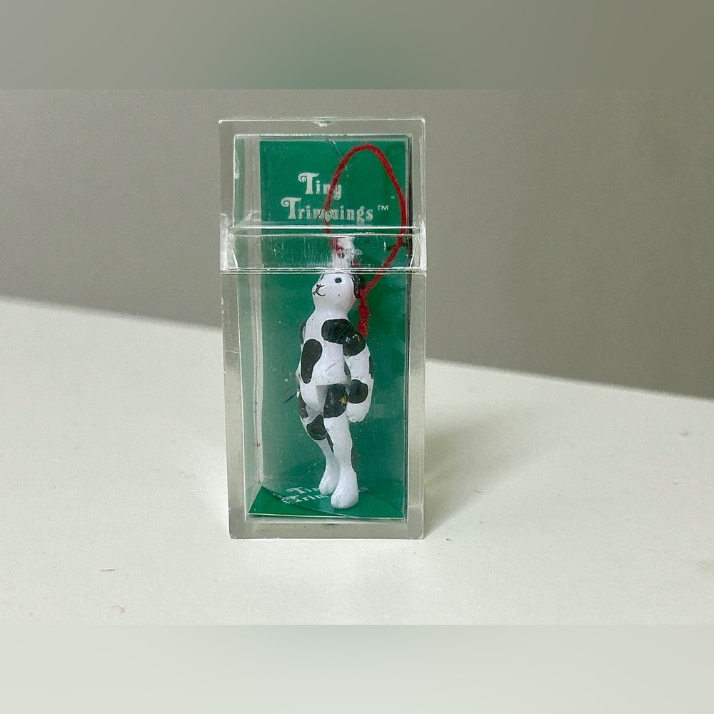 Vintage Discontinued Dept. 56 Tiny Trimmings  Pewter Dalmatian Dog Ornament